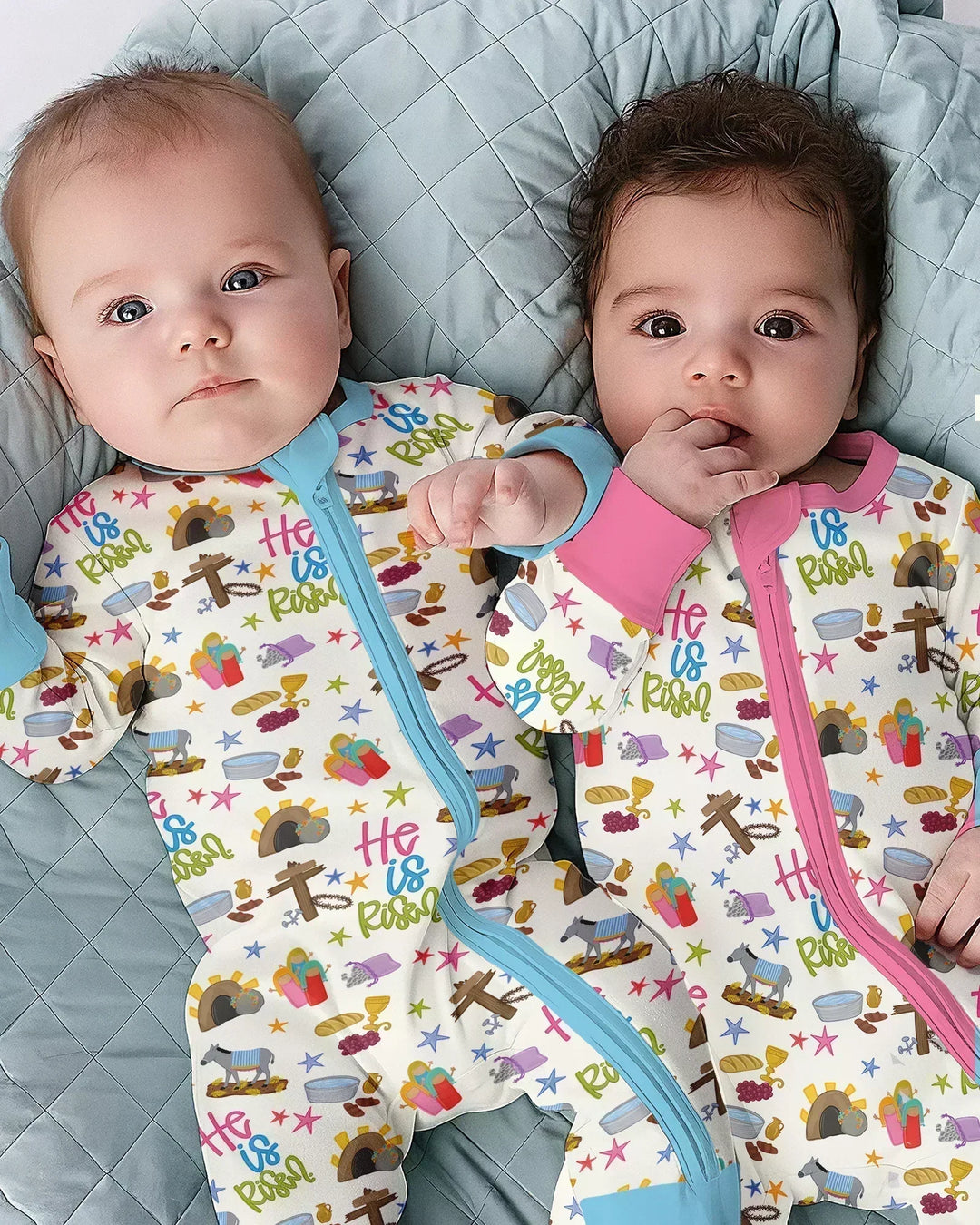 Bible Story Easter Family Matching Bamboo Convertible Zippy