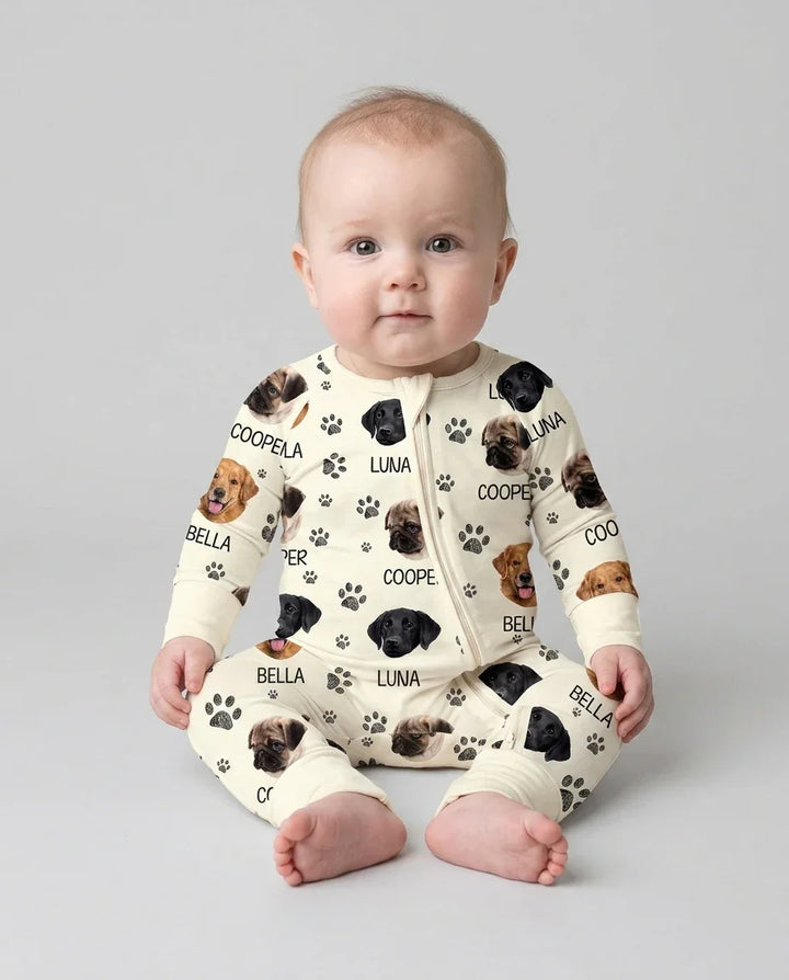 Gerippte Babykleidung mit individuellem Foto - Weich &amp; Skizzenhaft