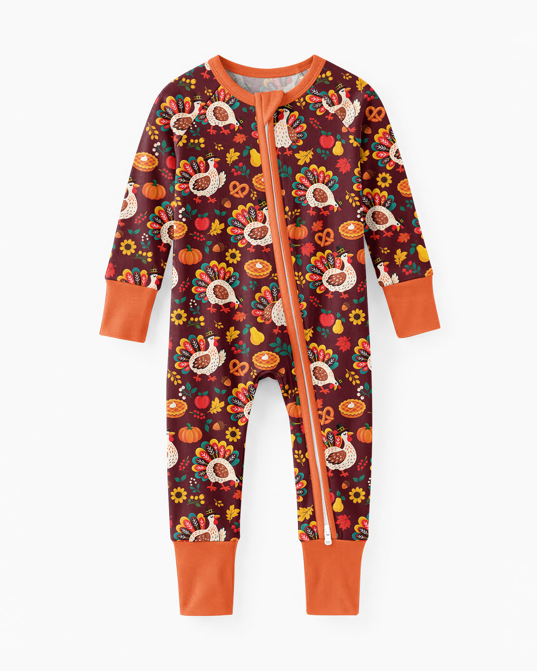 Festive Turkey Fall Harvest Bamboo Convertible Zippy