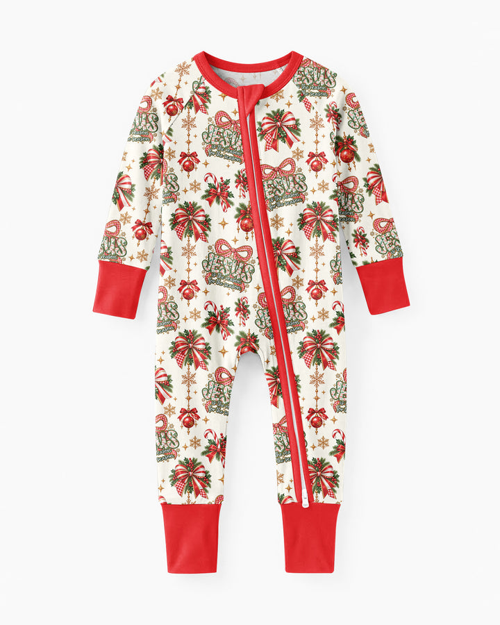 Coquette Floral Jesus Is The Reason Mommy And Me Matching Bamboo Convertible Zippy