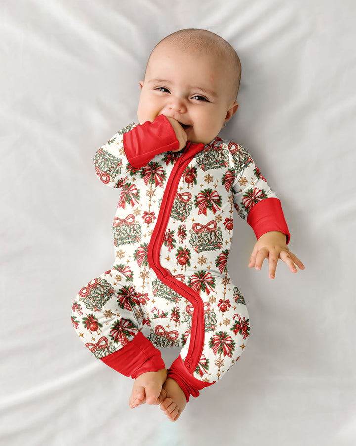 Coquette Floral Jesus Is The Reason Mommy And Me Matching Bamboo Convertible Zippy