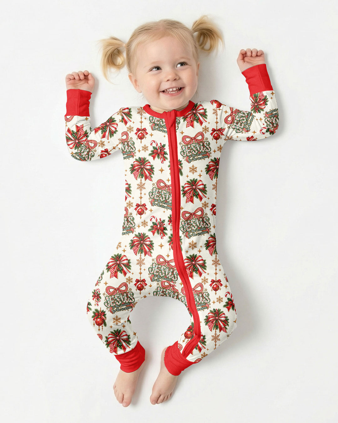 Coquette Floral Jesus Is The Reason Mommy And Me Matching Bamboo Convertible Zippy