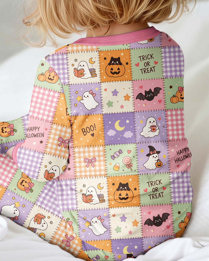 Cute Halloween Trick Or Treat Patchwork Bamboo Convertible Zippy