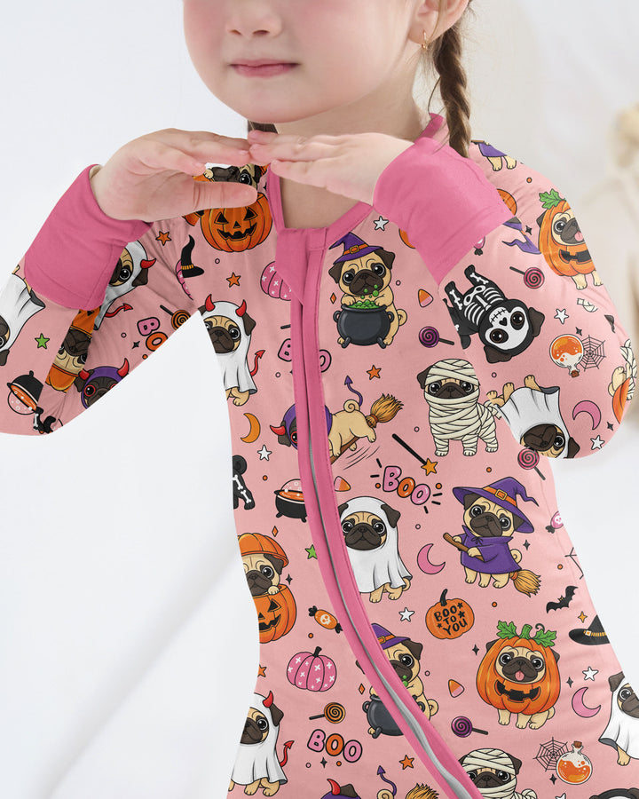 Spooky Pug Bamboo Convertible Zippy