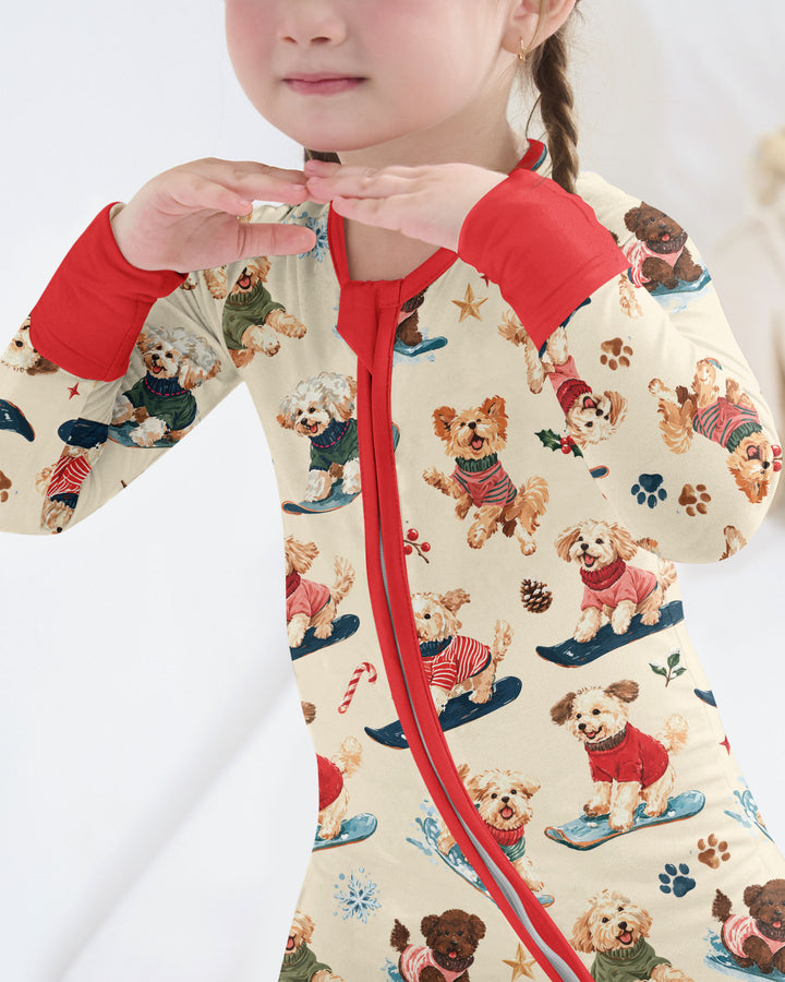 Snowboarding Dogs Bamboo Convertible Zippy
