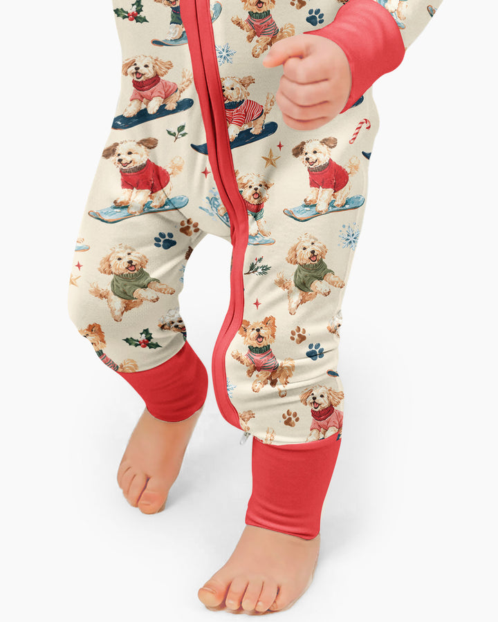 Snowboarding Dogs Bamboo Convertible Zippy