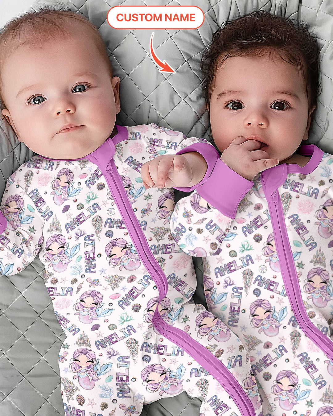Gerippte Babykleidung mit individuellem Foto - Weich &amp; Skizzenhaft