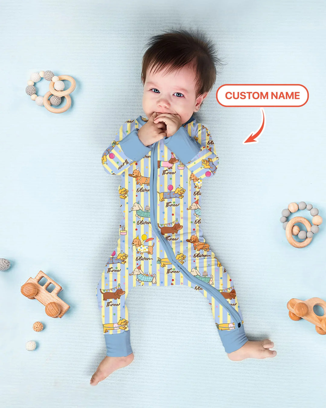 Gerippte Babykleidung mit individuellem Foto - Weich &amp; Skizzenhaft