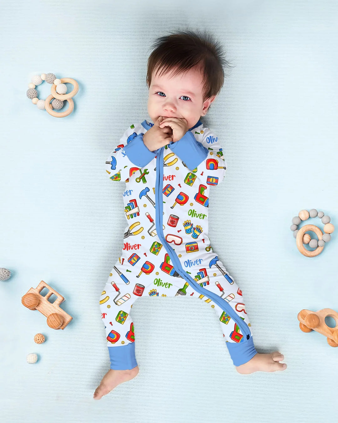 Gerippte Babykleidung mit individuellem Foto - Weich &amp; Skizzenhaft