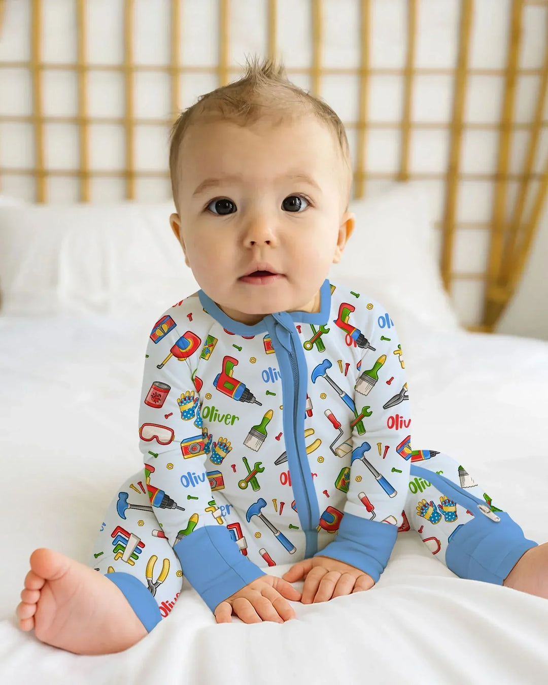 Gerippte Babykleidung mit individuellem Foto - Weich &amp; Skizzenhaft