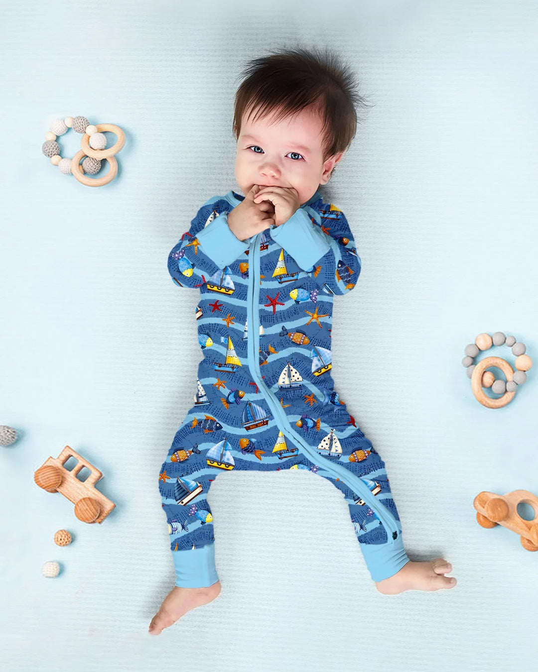 Gerippte Babykleidung mit individuellem Foto - Weich &amp; Skizzenhaft