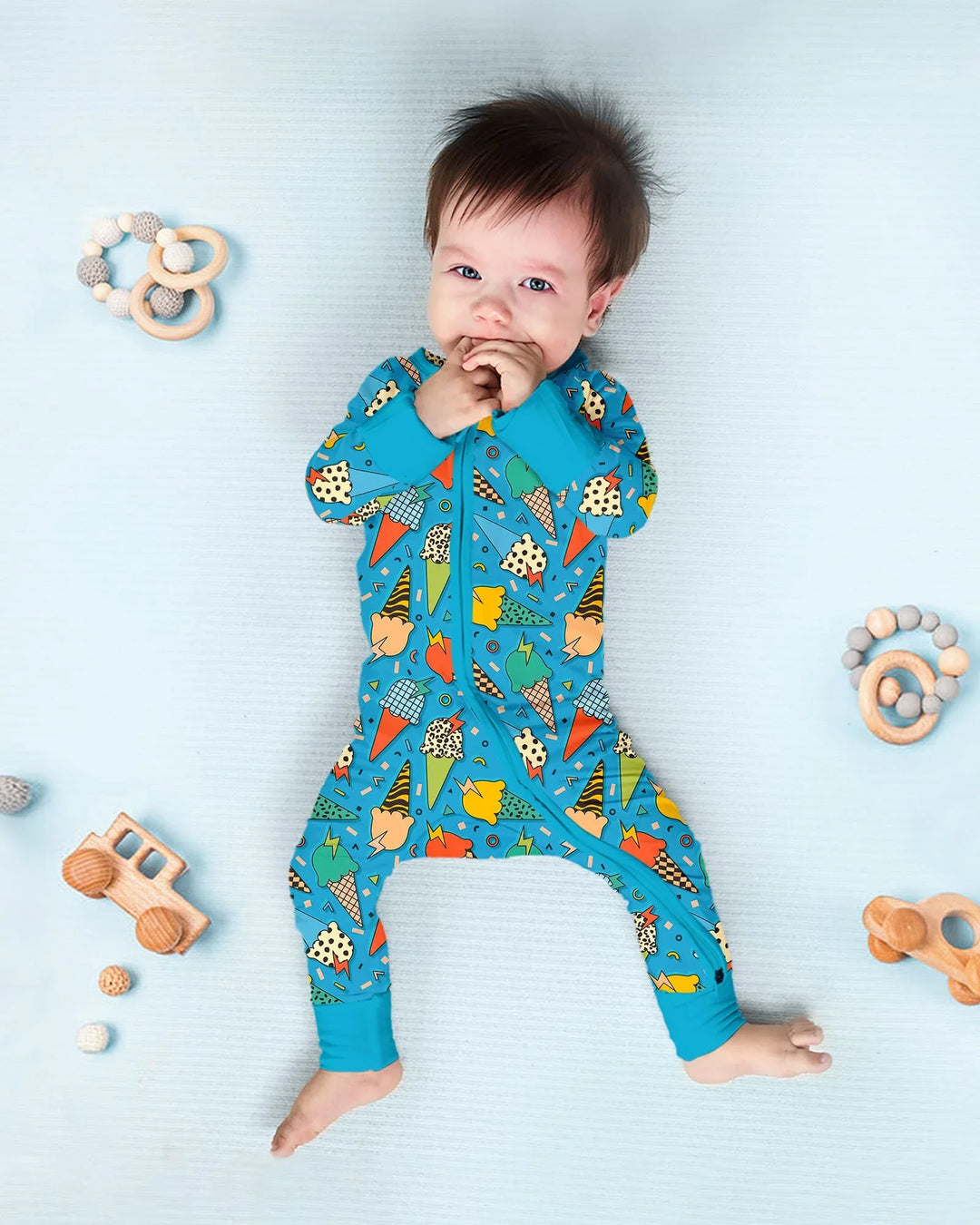Gerippte Babykleidung mit individuellem Foto - Weich &amp; Skizzenhaft
