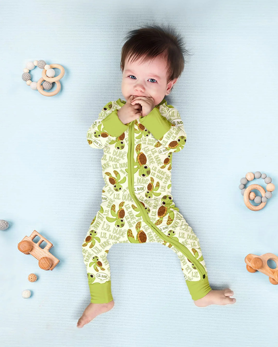 Gerippte Babykleidung mit individuellem Foto - Weich &amp; Skizzenhaft