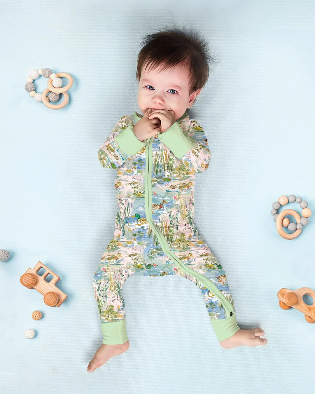Gerippte Babykleidung mit individuellem Foto - Weich &amp; Skizzenhaft