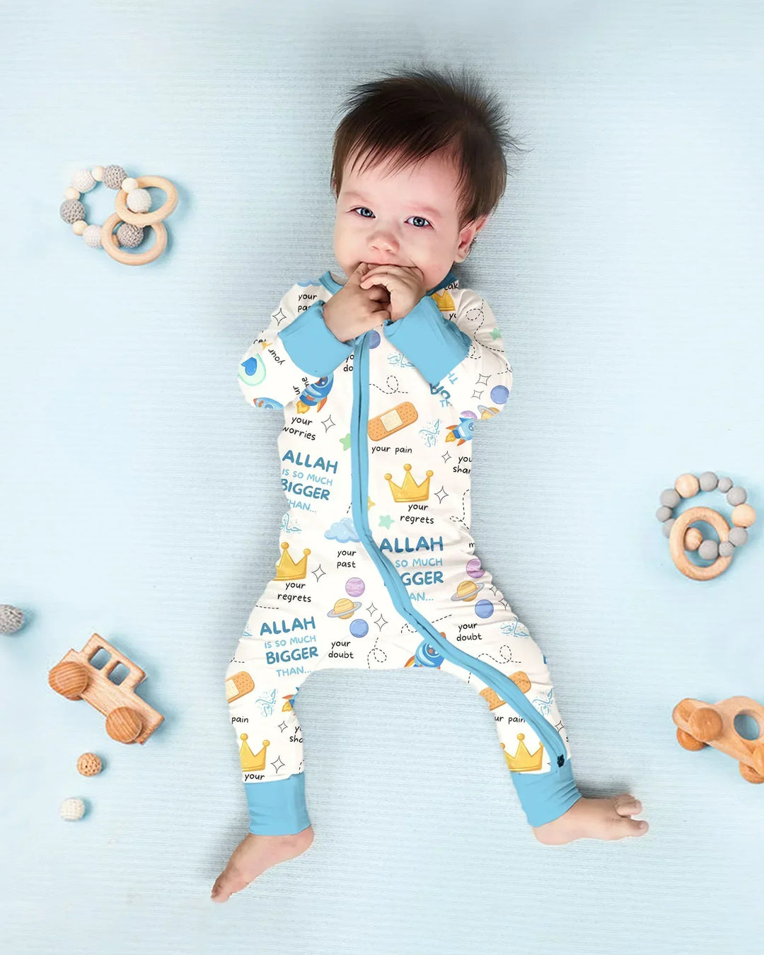 Gerippte Babykleidung mit individuellem Foto - Weich &amp; Skizzenhaft