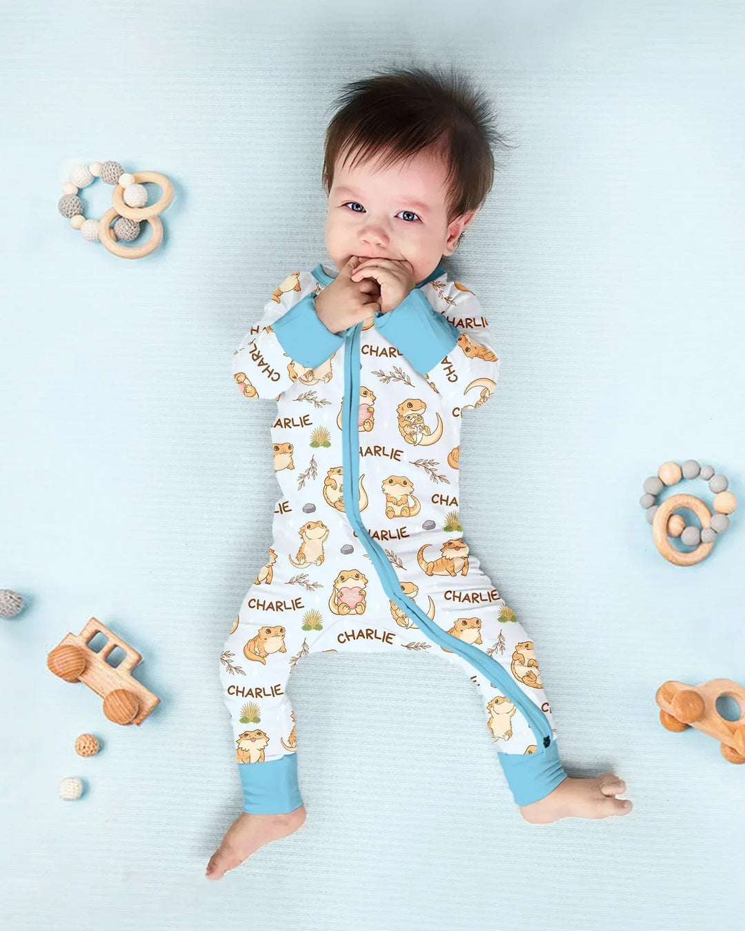 Gerippte Babykleidung mit individuellem Foto - Weich &amp; Skizzenhaft