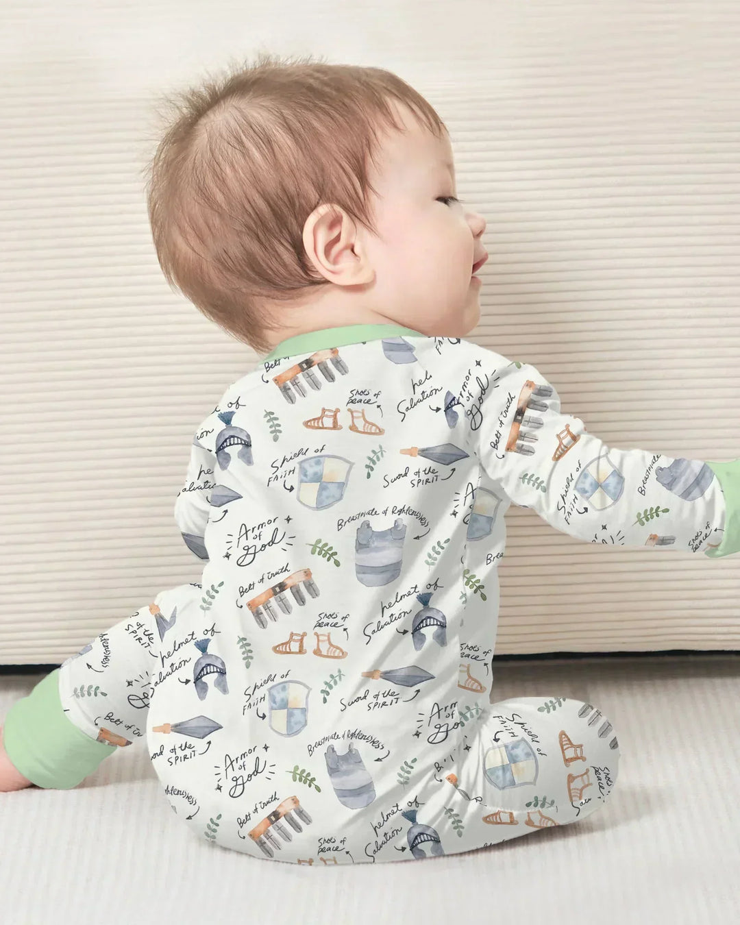 Gerippte Babykleidung mit individuellem Foto - Weich &amp; Skizzenhaft