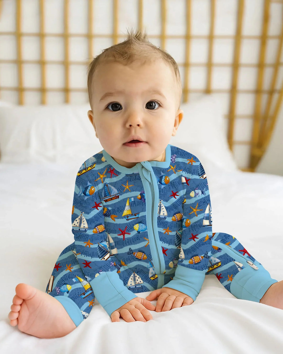 Gerippte Babykleidung mit individuellem Foto - Weich &amp; Skizzenhaft