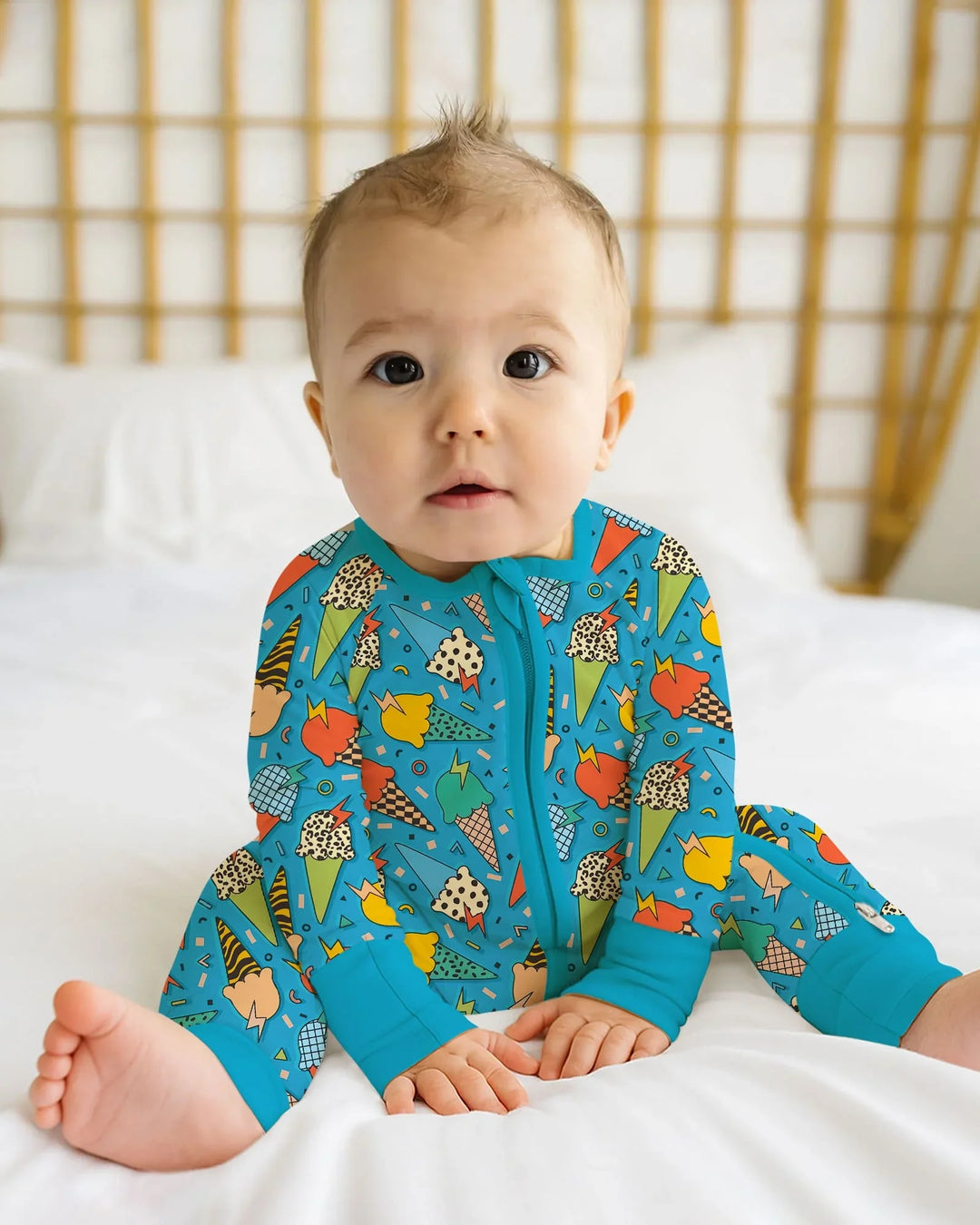 Gerippte Babykleidung mit individuellem Foto - Weich &amp; Skizzenhaft
