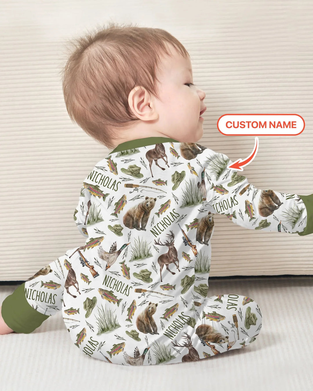 Gerippte Babykleidung mit individuellem Foto - Weich &amp; Skizzenhaft