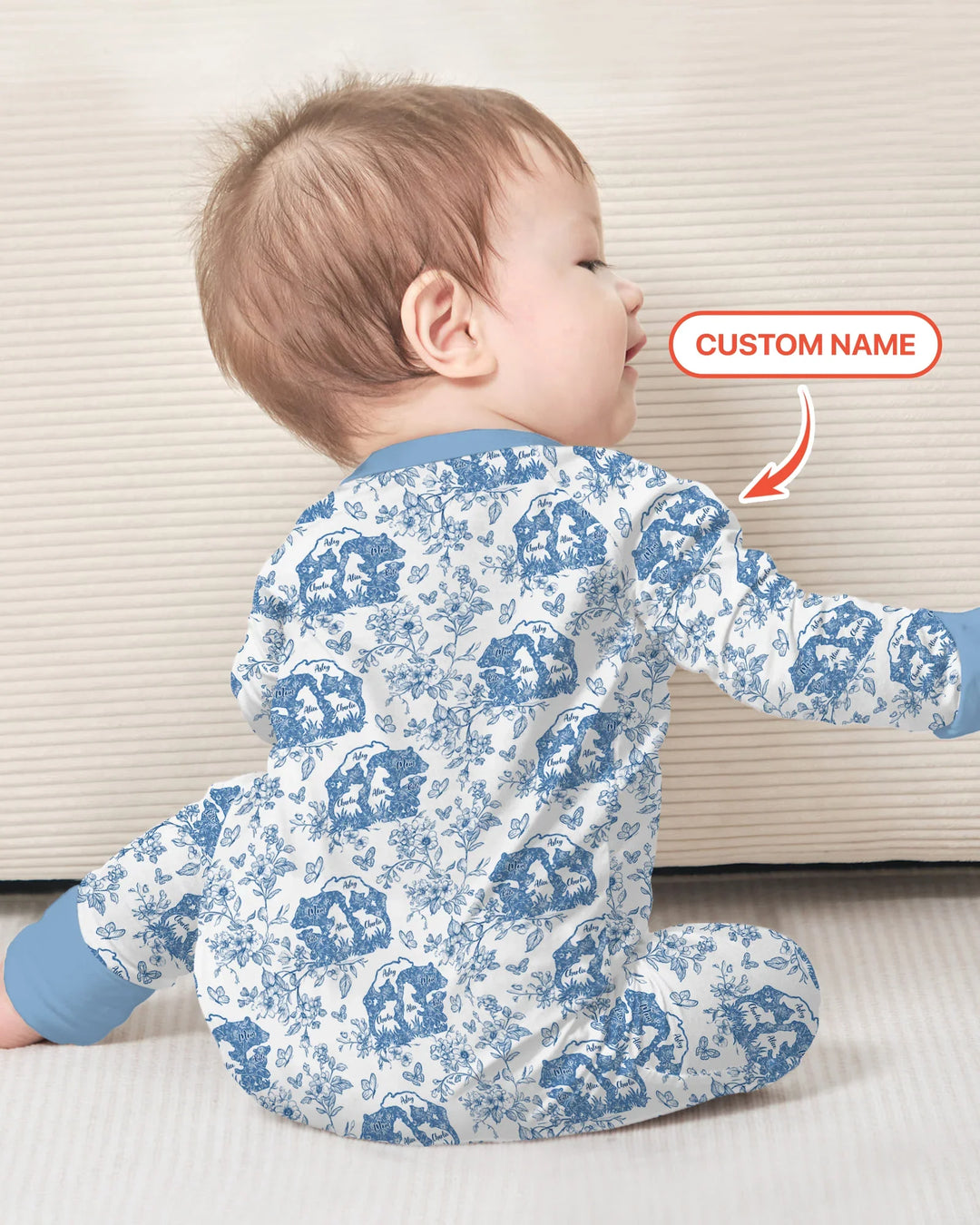Gerippte Babykleidung mit individuellem Foto - Weich &amp; Skizzenhaft