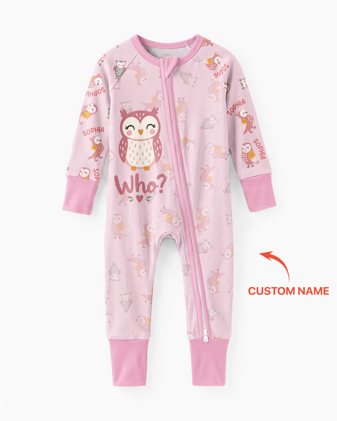 Custom Name Twin Owl Who's Who Bamboo Convertible Zippy