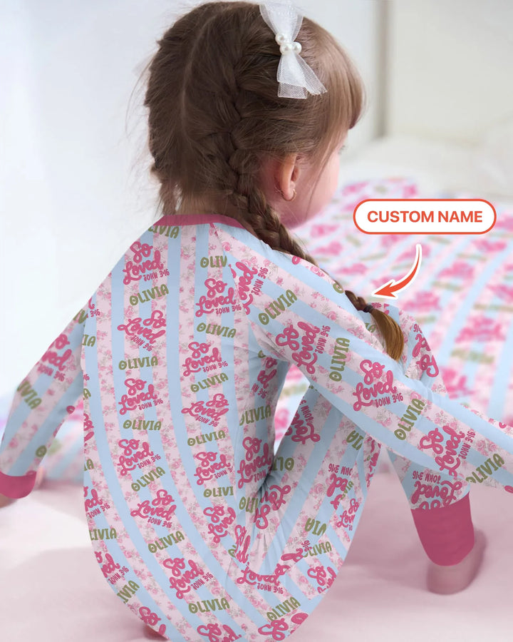 So Loved Custom Name Bamboo Convertible Zippy