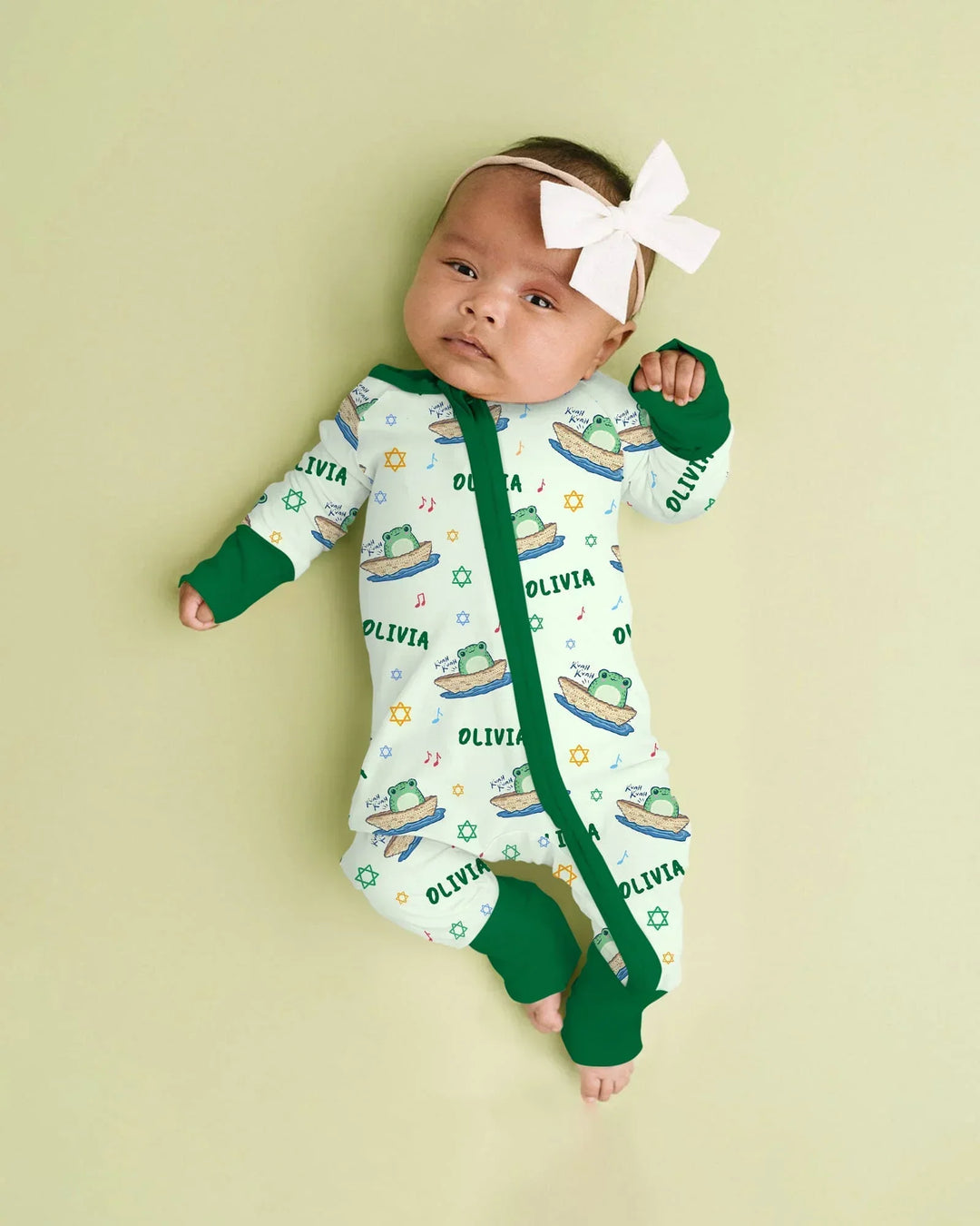 Frogs Here, Frogs There Passover Custom Name Bamboo Convertible Zippy