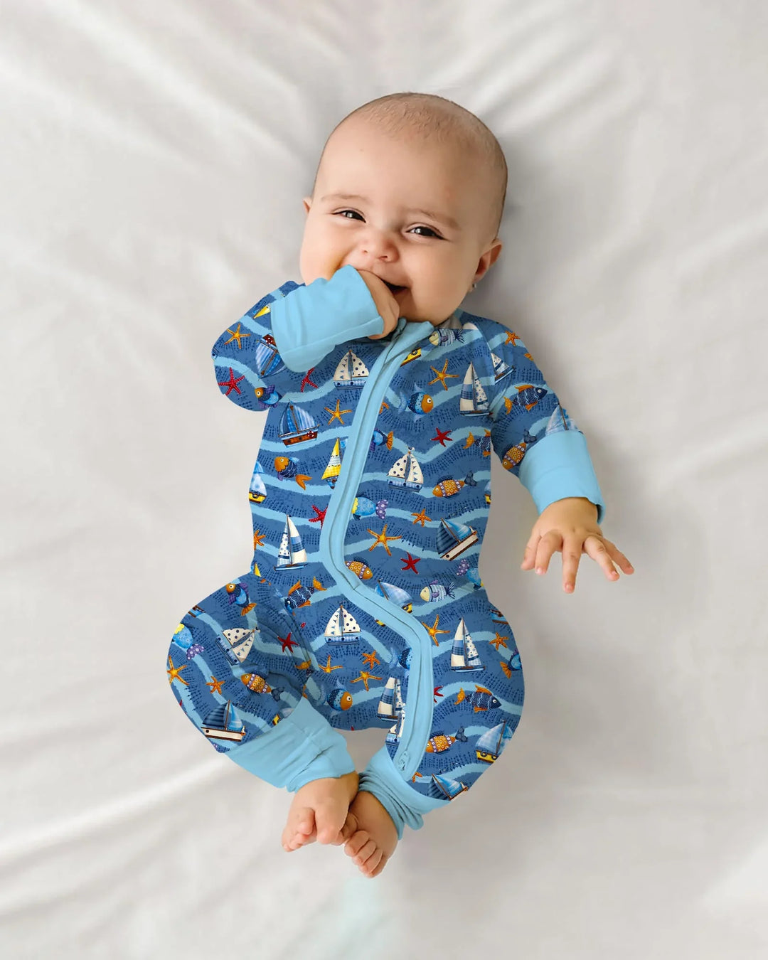 Gerippte Babykleidung mit individuellem Foto - Weich &amp; Skizzenhaft