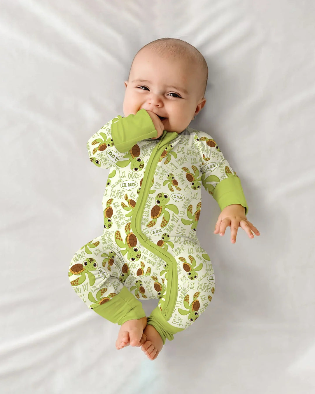 Gerippte Babykleidung mit individuellem Foto - Weich &amp; Skizzenhaft