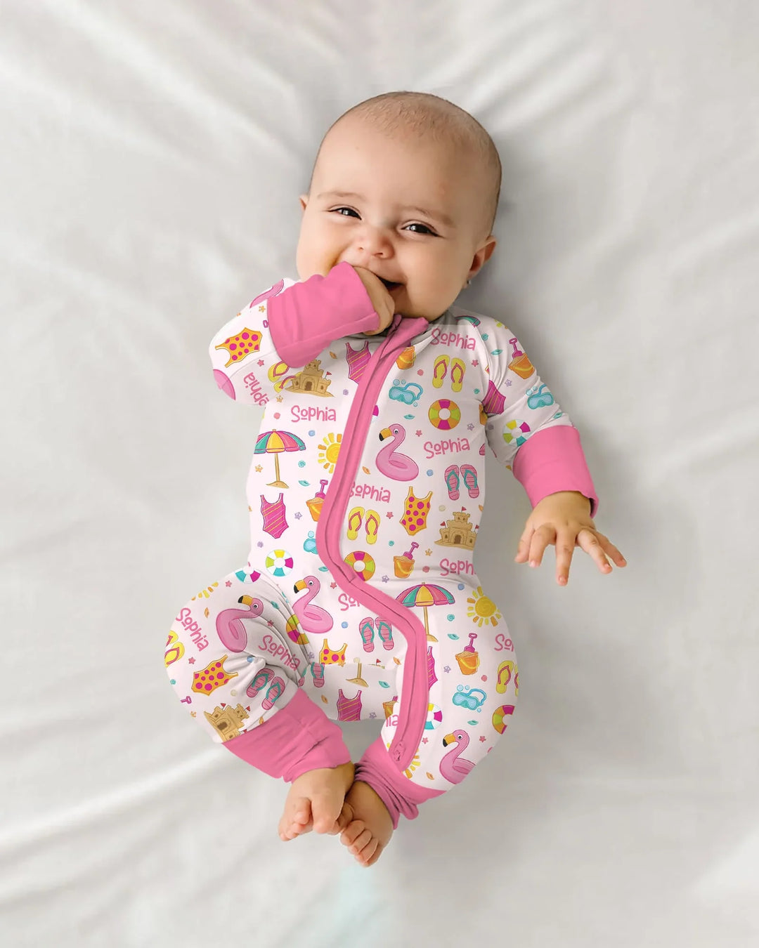 Gerippte Babykleidung mit individuellem Foto - Weich &amp; Skizzenhaft