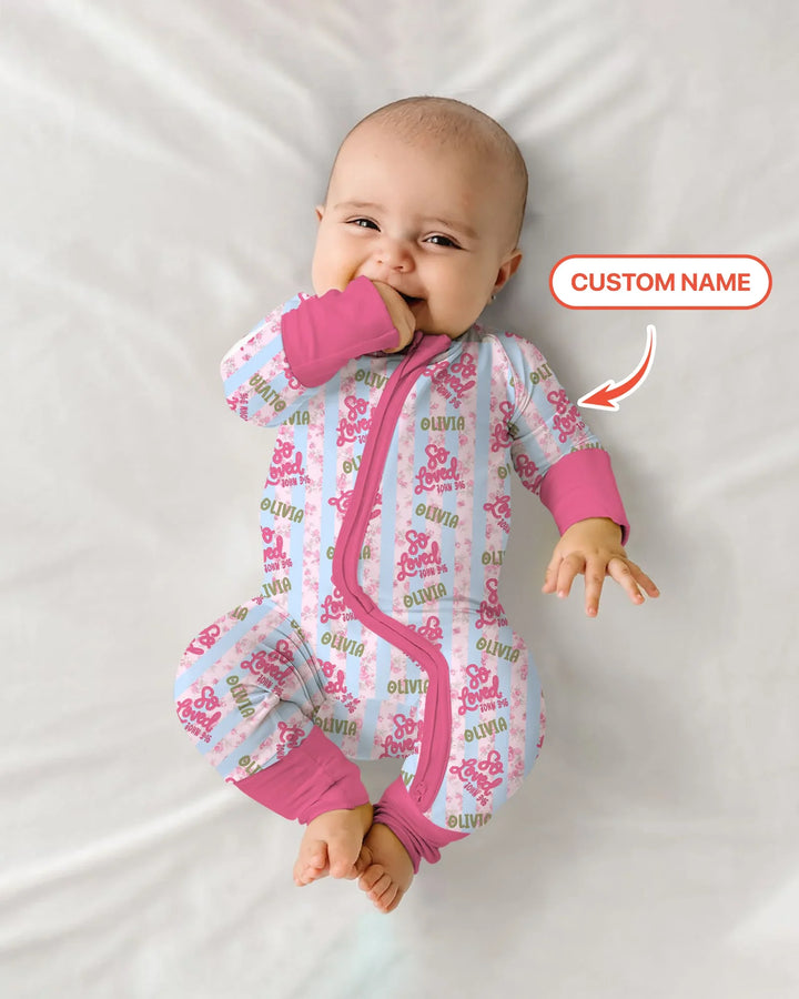 So Loved Custom Name Bamboo Convertible Zippy