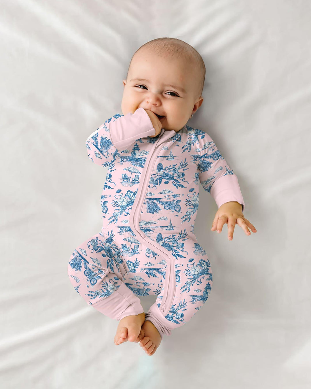 Gerippte Babykleidung mit individuellem Foto - Weich &amp; Skizzenhaft