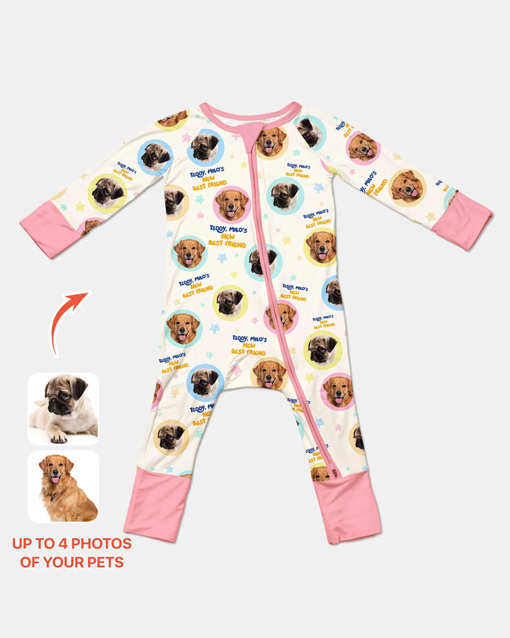 Gerippte Babykleidung mit individuellem Foto - Weich &amp; Skizzenhaft
