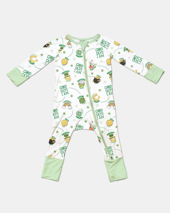 St Patrick's Day God Says I Am Bamboo Convertible Zippy