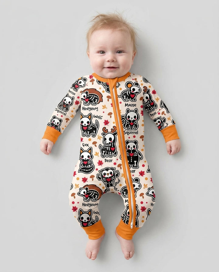 Autumn Charm Skeleton Cute Pet Bamboo Convertible Zippy