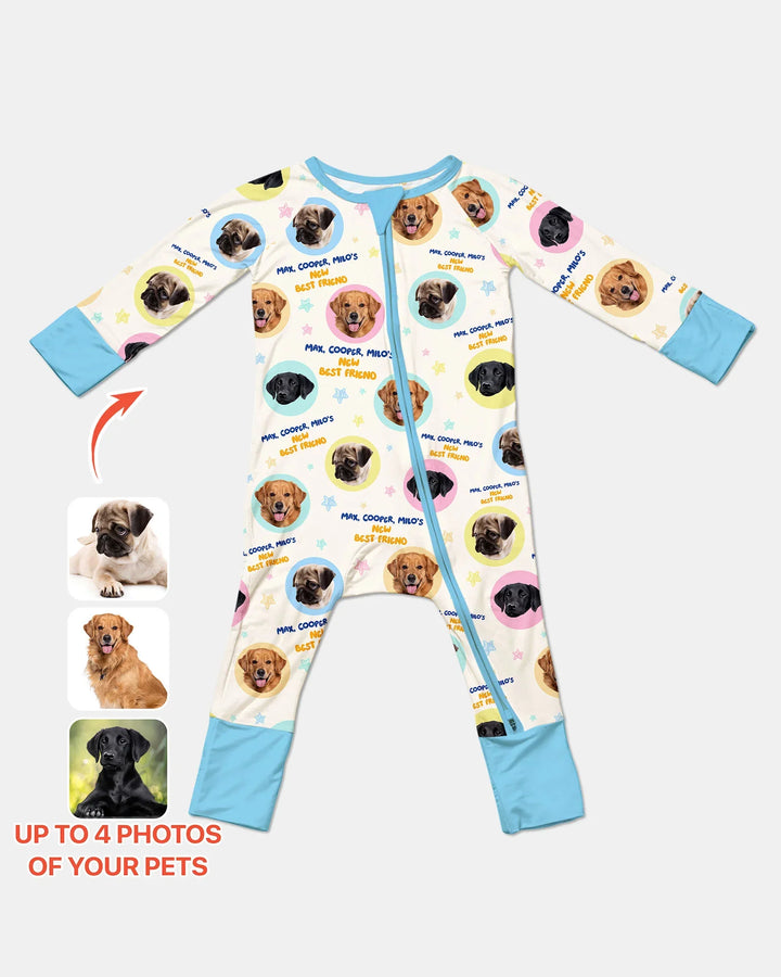 Gerippte Babykleidung mit individuellem Foto - Weich &amp; Skizzenhaft