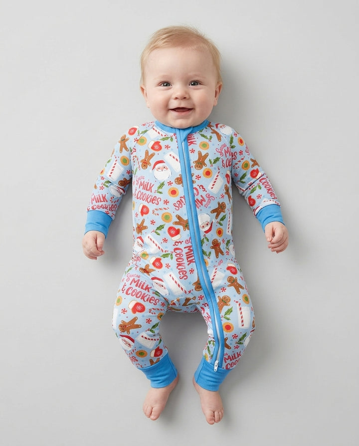 Santas, Milk and Cookies Bamboo Convertible Zippy