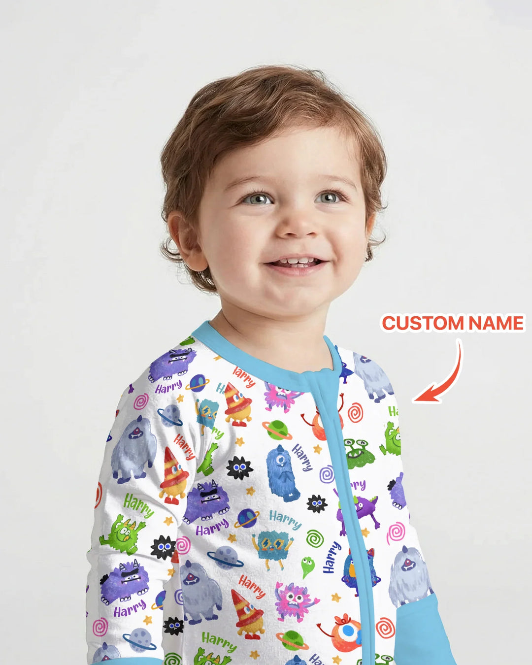 Monster Mash Crew Custom Name Bamboo Convertible Zippy