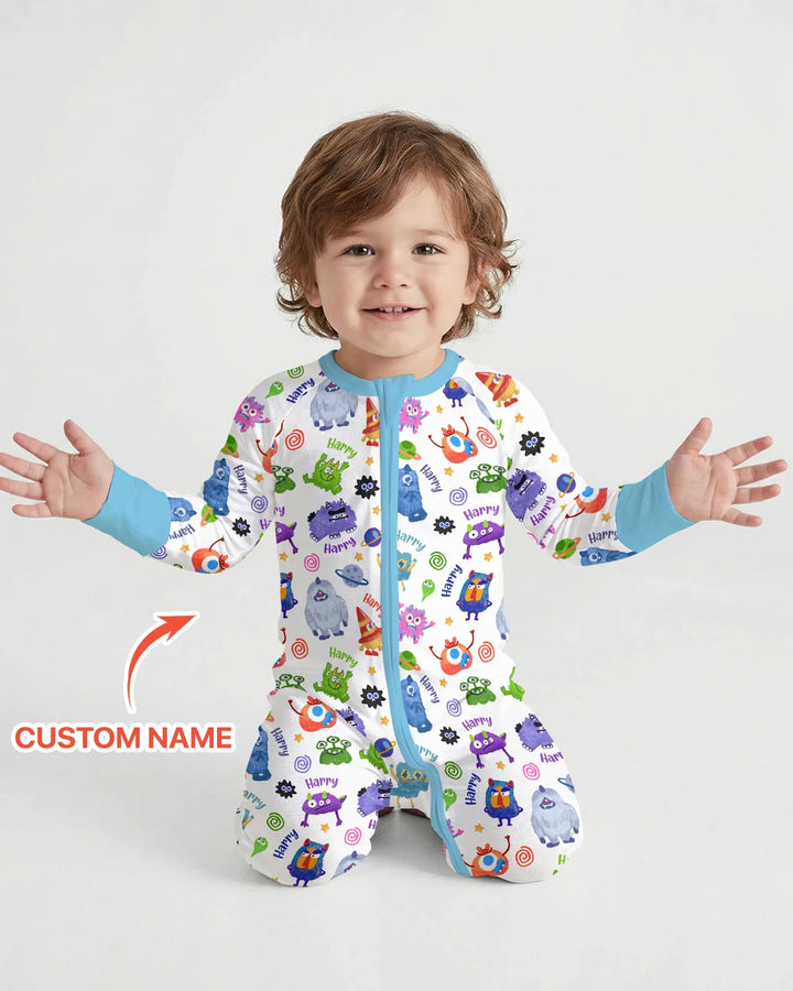 Monster Mash Crew Custom Name Bamboo Convertible Zippy