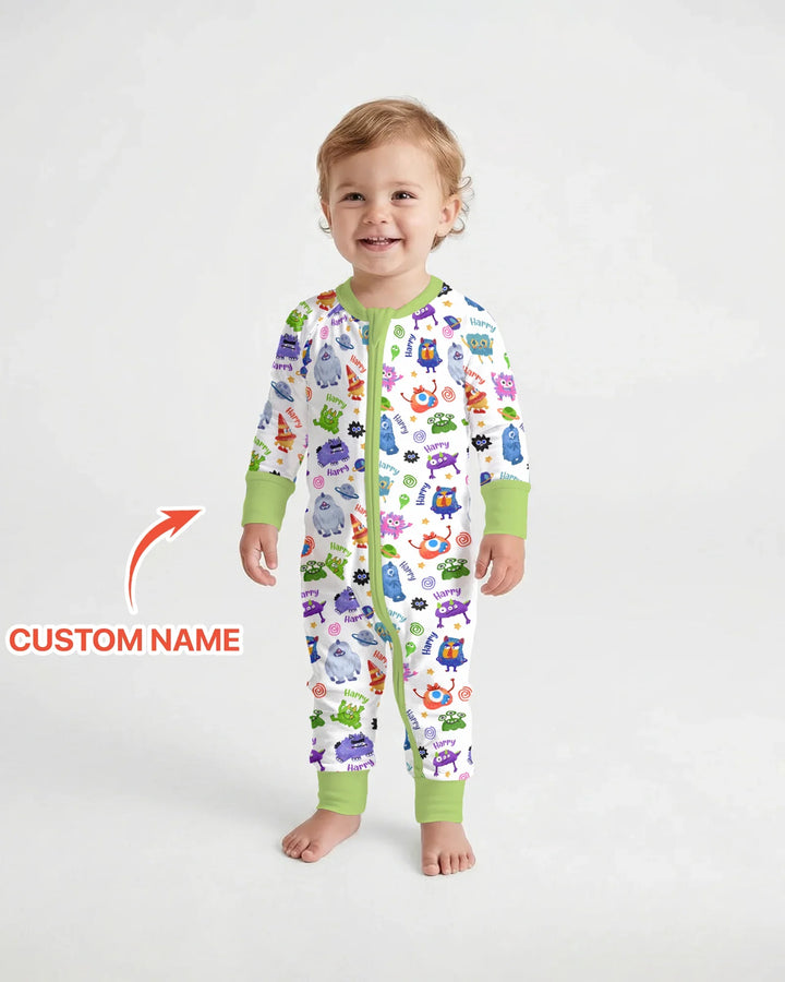Monster Mash Crew Custom Name Bamboo Convertible Zippy