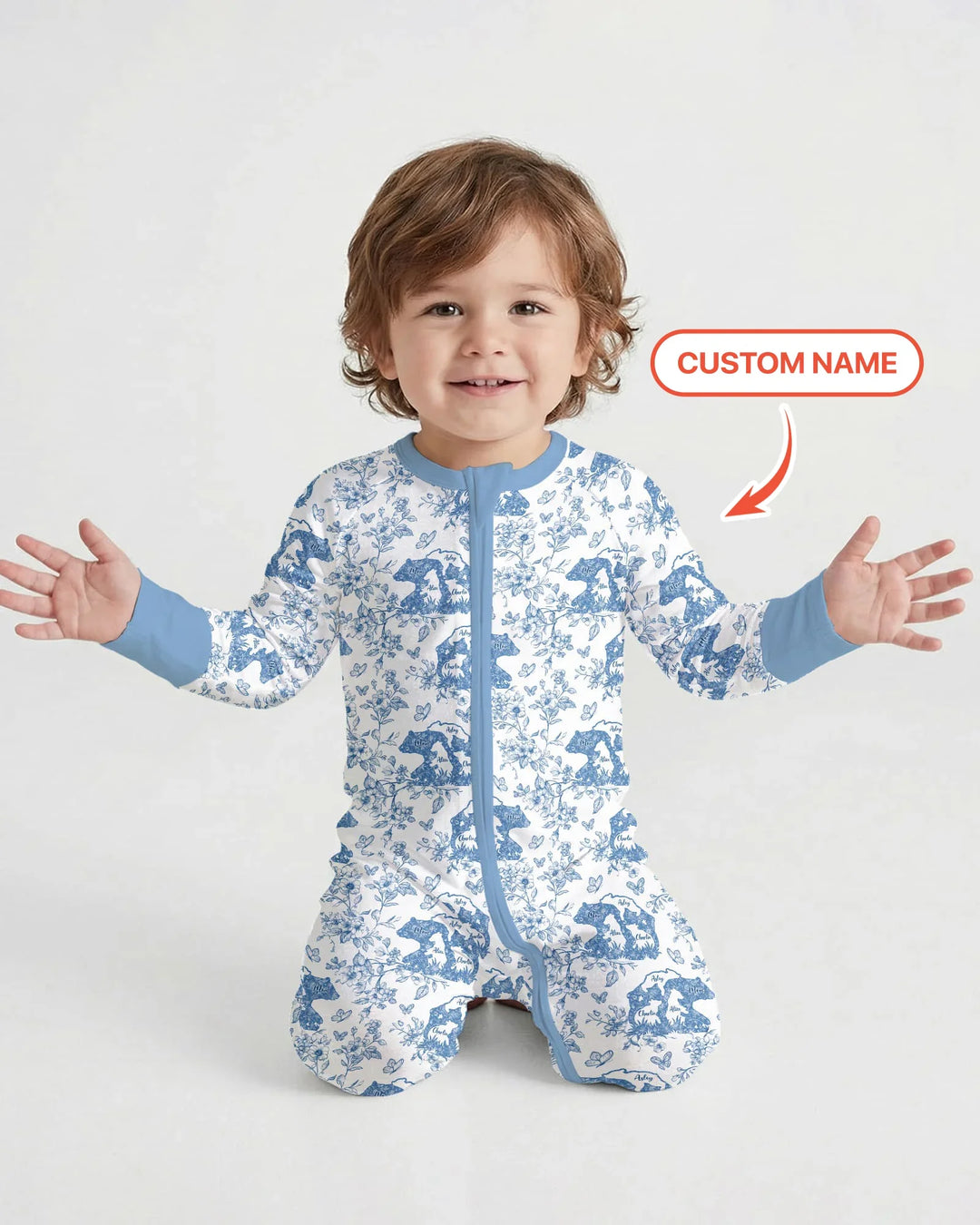 Gerippte Babykleidung mit individuellem Foto - Weich &amp; Skizzenhaft
