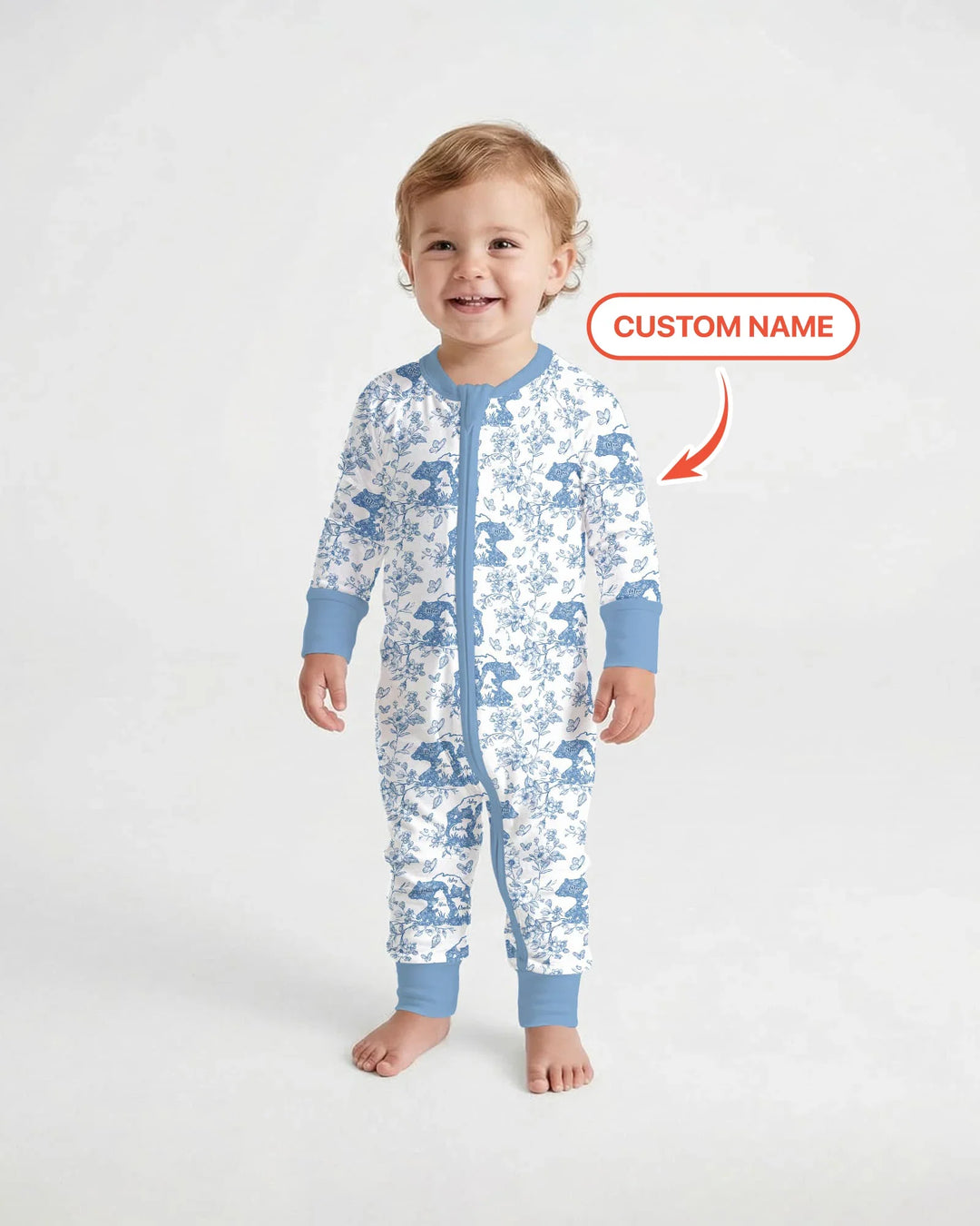Gerippte Babykleidung mit individuellem Foto - Weich &amp; Skizzenhaft