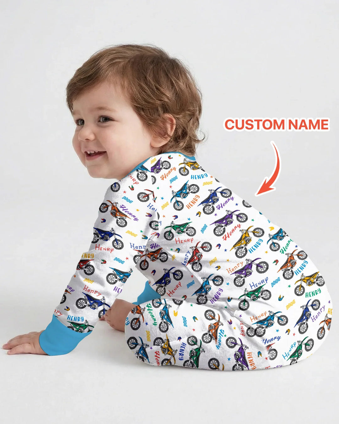 Dirt Track Dreamer Custom Name Daddy & Me Matching Bamboo Convertible Zippy
