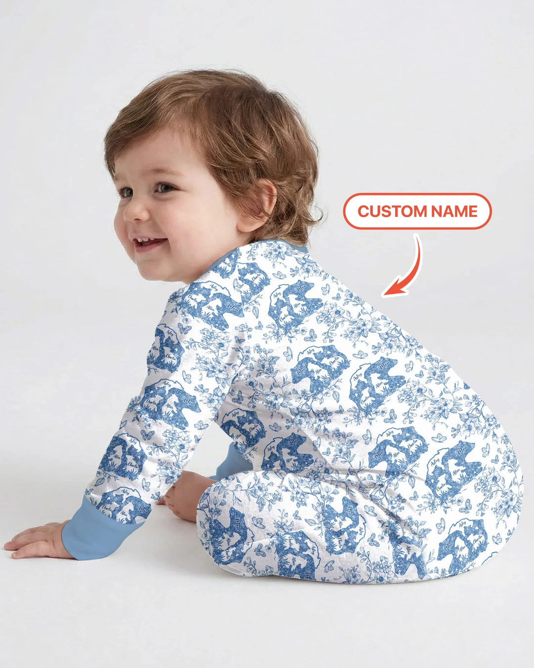 Gerippte Babykleidung mit individuellem Foto - Weich &amp; Skizzenhaft