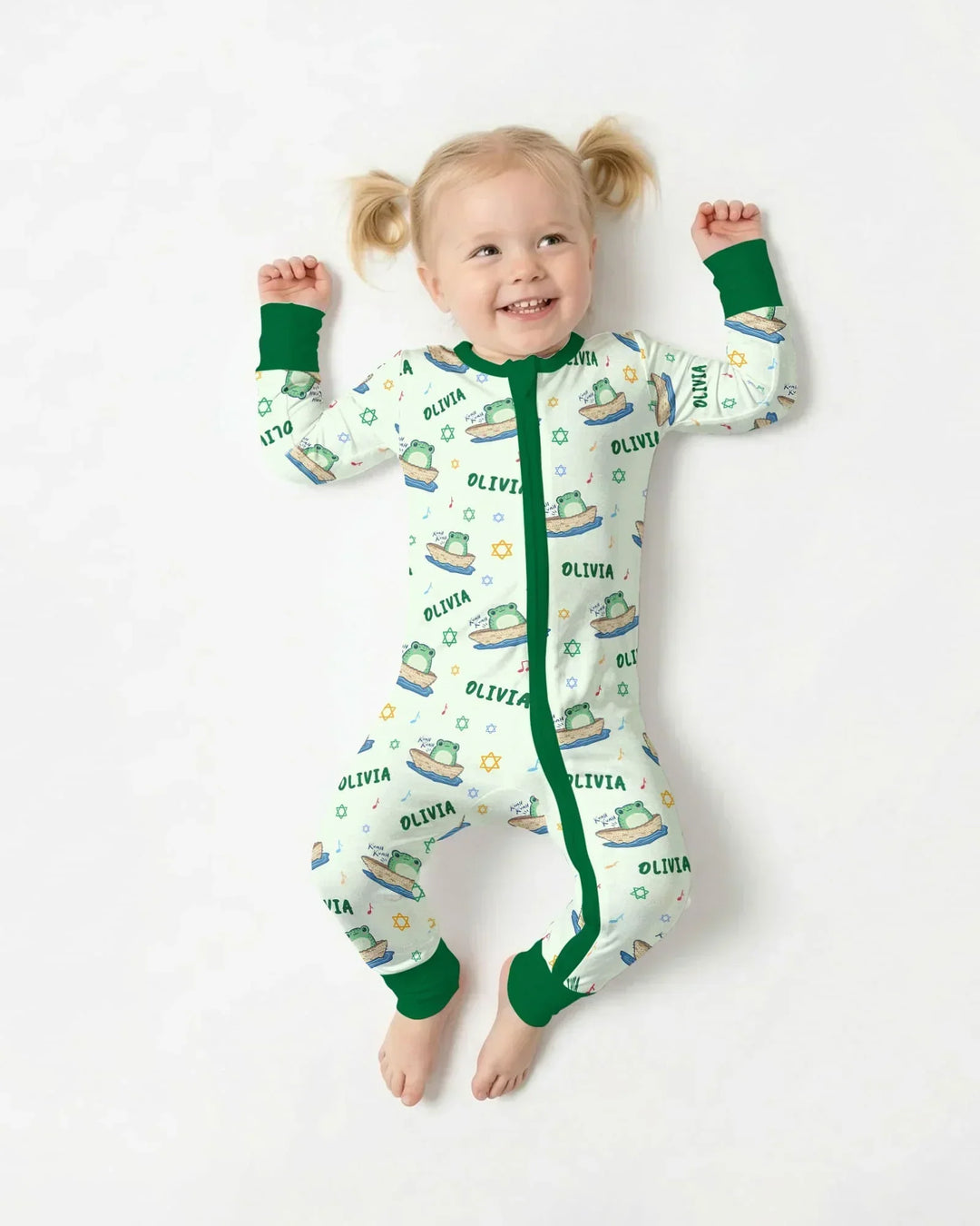 Frogs Here, Frogs There Passover Custom Name Bamboo Convertible Zippy