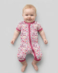 She Is Mom Floral Bamboo Shorty Zippy