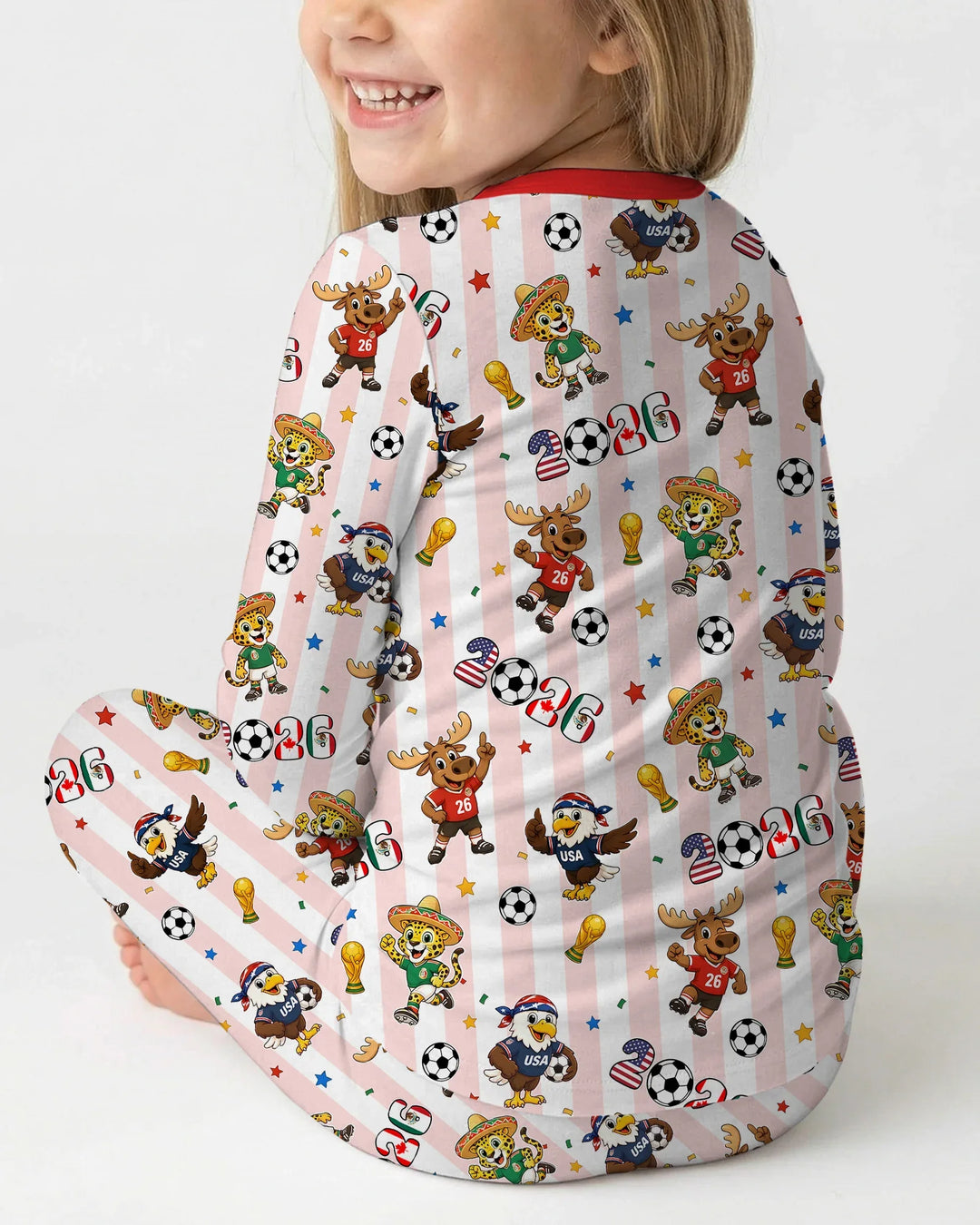 Zweiteiliges Langarm-Pyjama-Set mit Sommerfrüchten