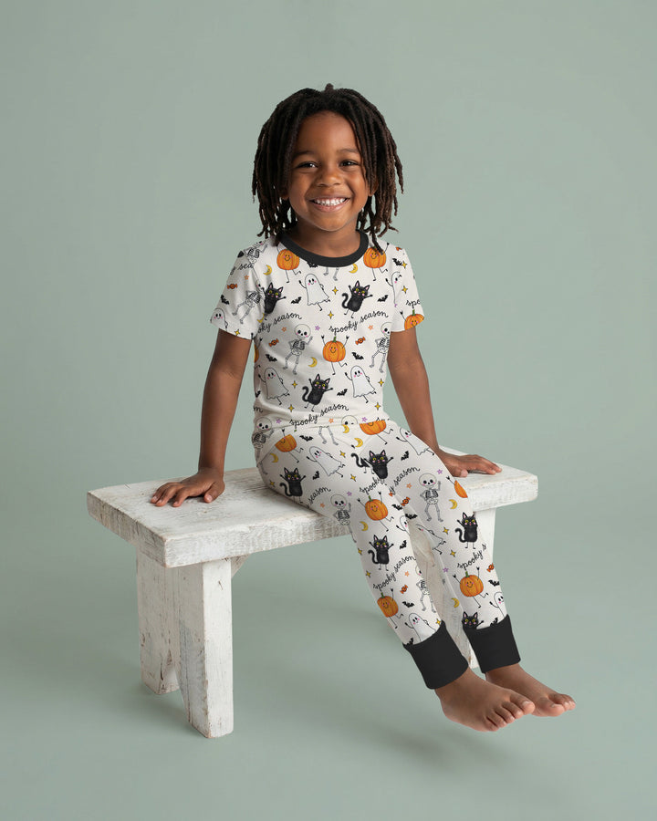 Zweiteiliges, kurzärmliges Pyjama-Set mit Marienkäfern