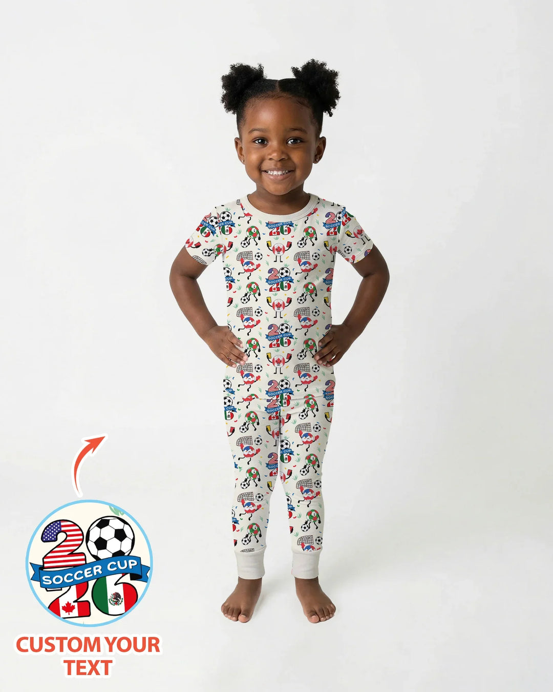 Zweiteiliges, kurzärmliges Pyjama-Set mit Marienkäfern